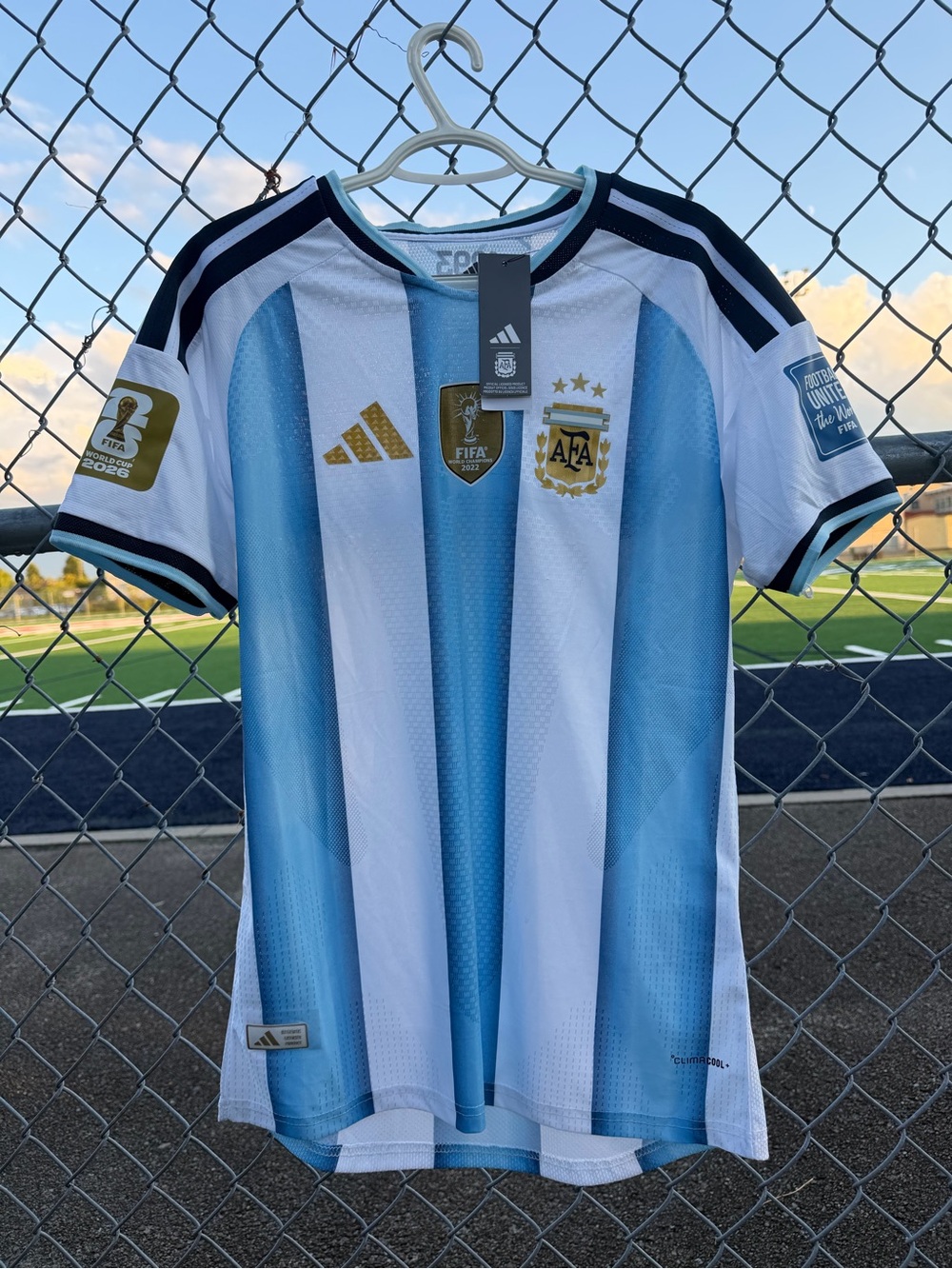 Argentina Home Soccer Jersey - Light Blue & White